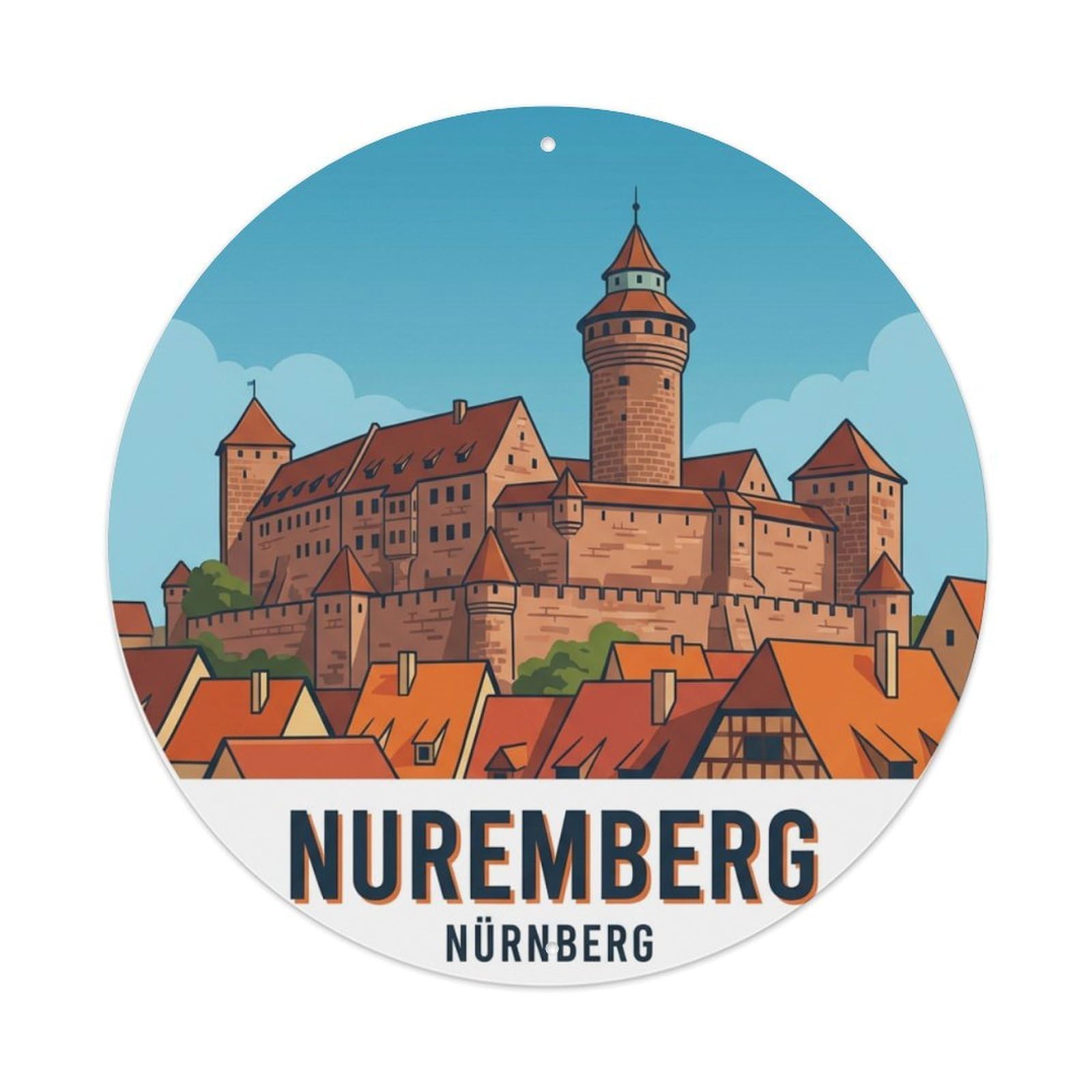 Metal Tin Sign Retro Travel Germany Nuremberg