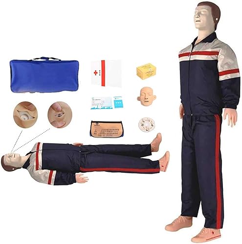 OITTO Maniquí de entrenamiento de RCP de cuerpo completo, maniquí de educación de tamaño real, cuidado del paciente, maniquí humano para