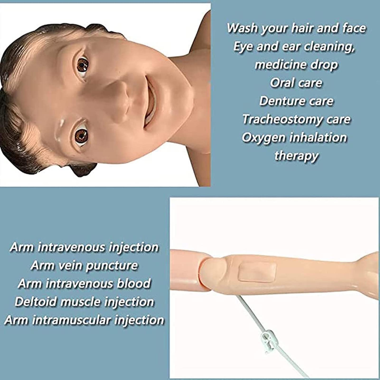Patientenversorgung Manikin, Lebensgröße Patientenversorgung Manikin, 165 cm PVC Materieller Simulator for medizinische Ausbildung, Unterrichtsmodellfrau for den Unterricht an der School of Nursing Me