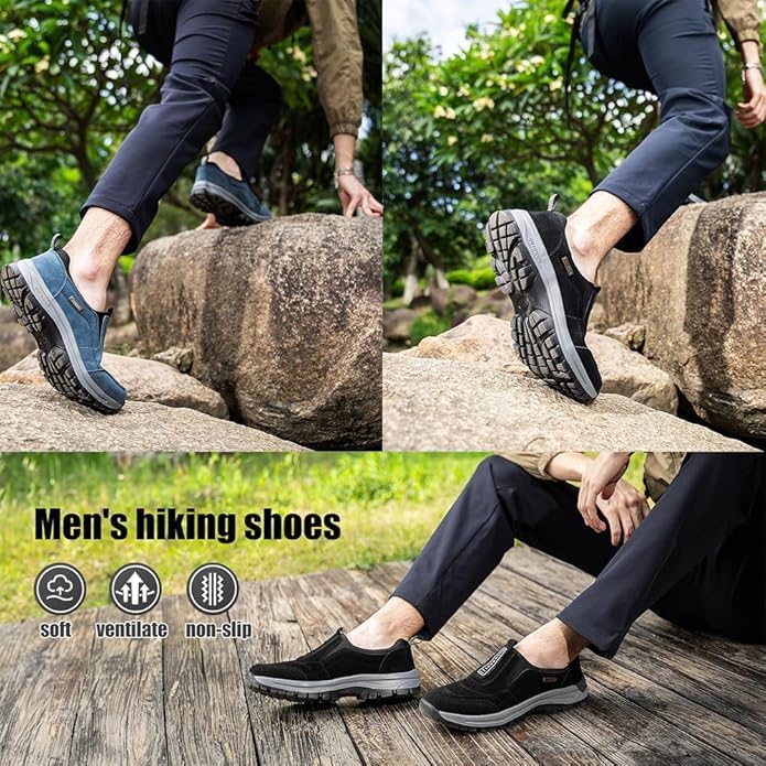 Enjerr Orthopedic Shoes Men, Arch Support Breathable Light Non-Slip, Outdoor Waterproof Comfortable Hiking&Walking3