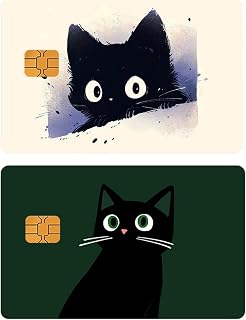 2 Set Debit Card Skin,1 Set with 4 Stickers,Credit Card Skin,Cat Decor,Medicare Card Protector Sleeve,Social Security Card Protector,Anime Credit Card Skin (02)