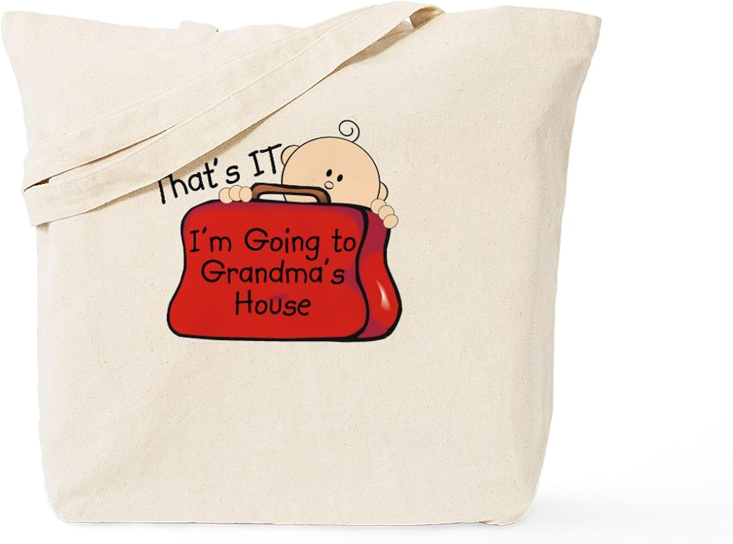 CafePress Going to Grandma's Tote Bag Reusable Natural Beige Canvas Shopping Bag
