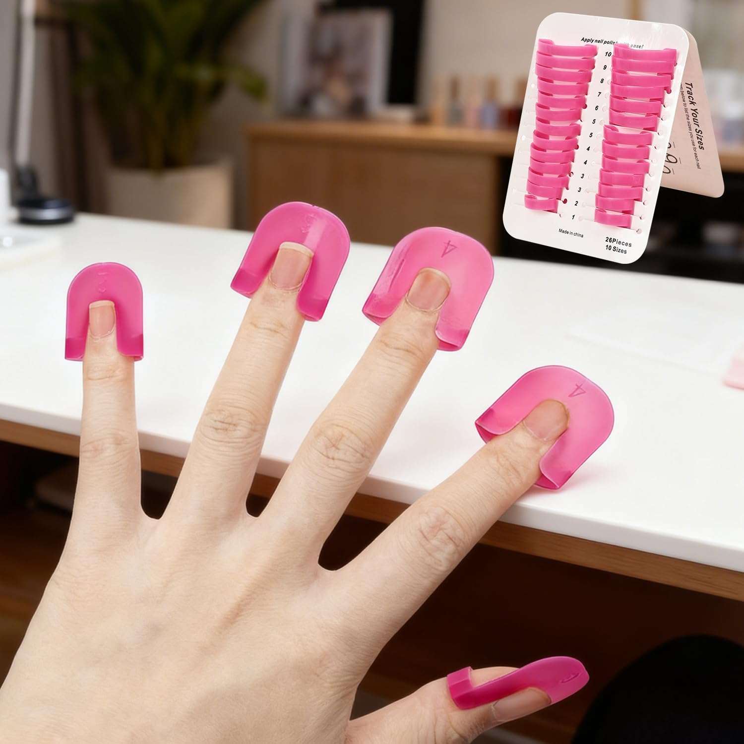 26 Pcs Nail Polish Protector Clips Set Manicure Accessories Guard Tools for DIY Art Reusable Spill Proof Nail