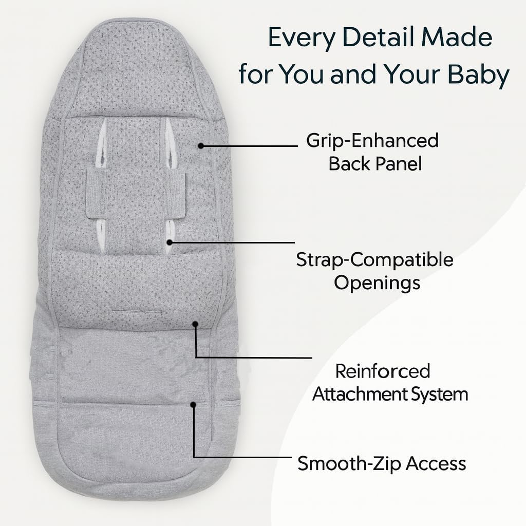 Stroller Footmuff Bunting Bag for Winter – Universal Stroller Cover for Cold Weather, Compatible with UPPAbaby Vista V2 / V3 / Vista/Cruz/Cruz V2 / RumbleSeat/Ridge/Minu – Storage Bag Included