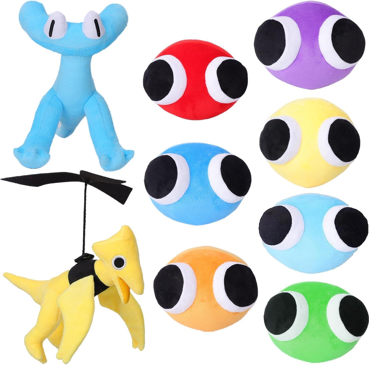 9pcs Rainbow Plush Toys, Rainbow Plush Stuffed Animal Plush Doll,Chapter 2 Plushies Toys for Fans Birthday Kid