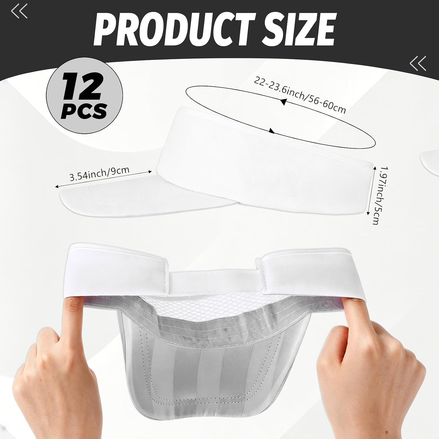 12 Pcs Sun Visor Hats Bulk for Women Men, Adjustable Blank Sun Protection Hat Cap for Tennis Golf Beach Baseball