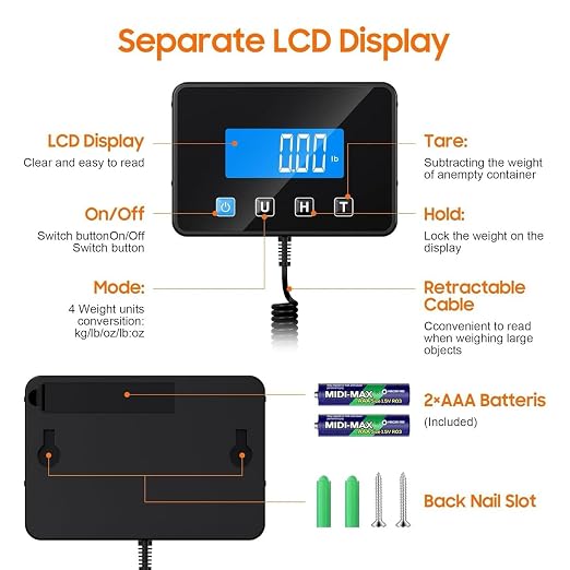 Báscula Digital EcoGear para Envíos 440 lbs miniatura 4