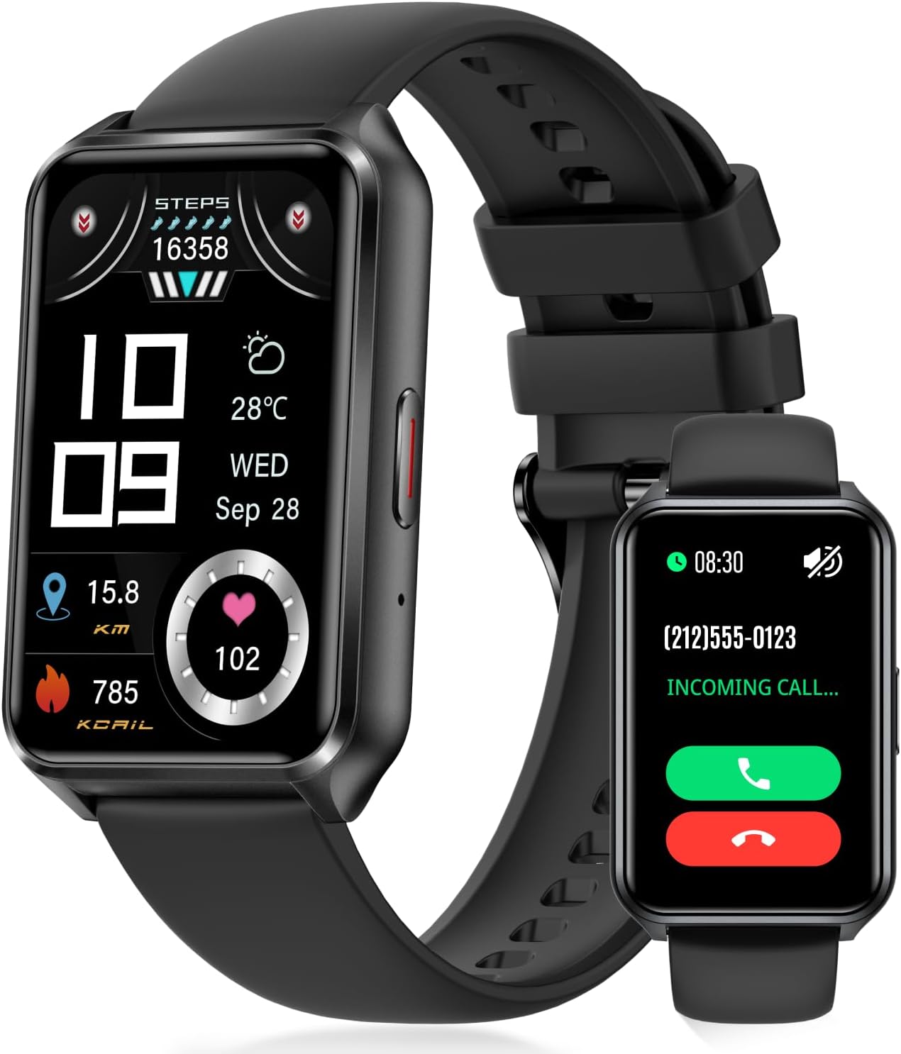 Smart Watch Fitness Tracker with Make Call 24/7 Heart Rate Blood Pressure Sleep Monitor, 100+ Sports Modes, Calorie Step Counter for Walking, IP67 Waterproof, Smart Watches for Women Men