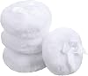 4pcs Body Powder, 3.5In Body Puff Powder, Soft Washable Reusable Large Powders Puffs for Bodys Powders, Loose Puffs Wet Dry Makeup Tool for Baby & Kid & Adult, White