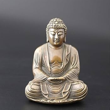 Amazon｜ラッキーブッダ、仏像、純銅釈迦牟尼如来仏禅仏教小仏像観音大