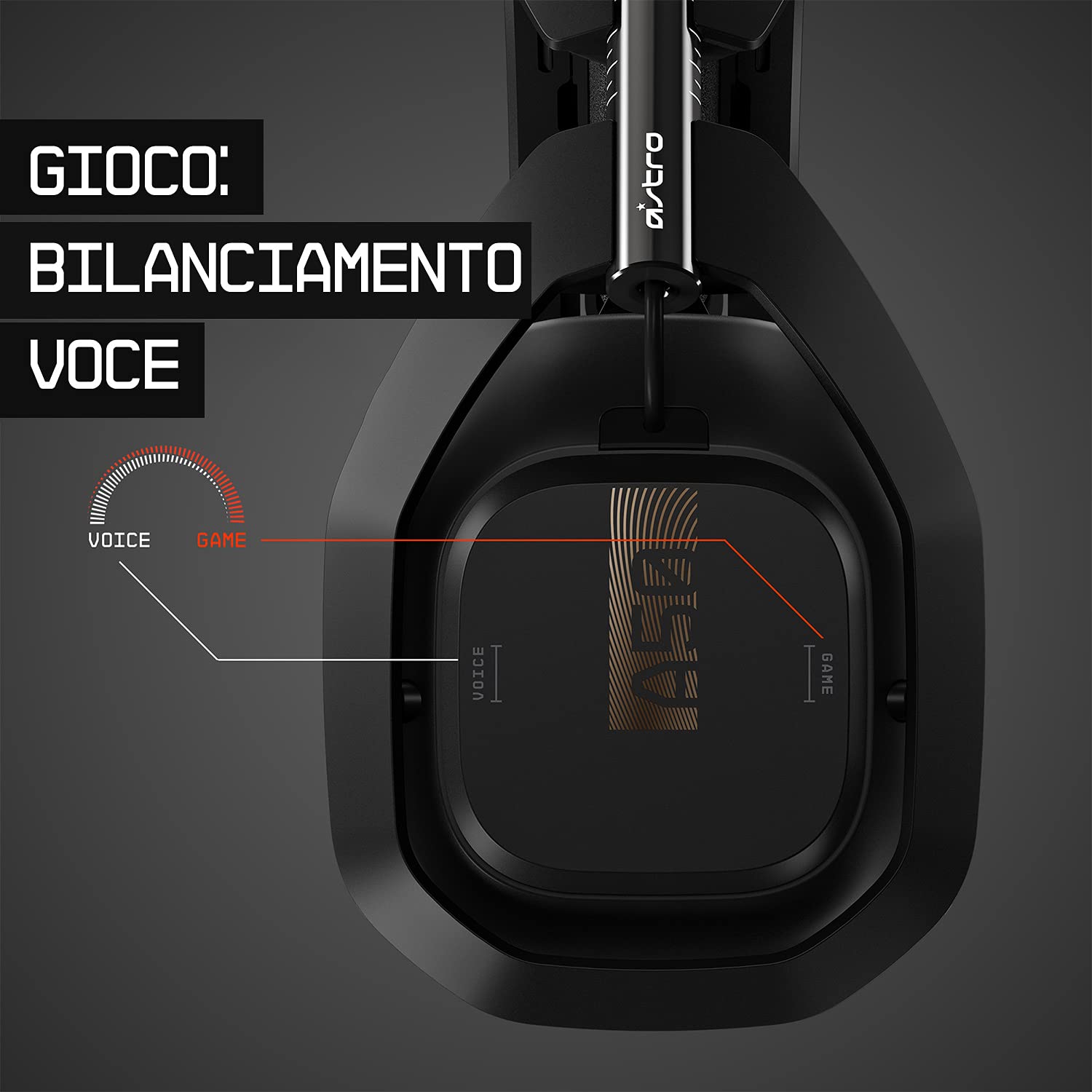 ASTRO Gaming A50 Cuffia Wireless + Stazione Base di Ricarica, 4° Gen, Dolby Audio, Controllo Equilibrio Gioco/Voce, 2.4 GHz Wireless, 15 m di portata per Xbox Series X|S, Xbox One, PC, Nero/Oro