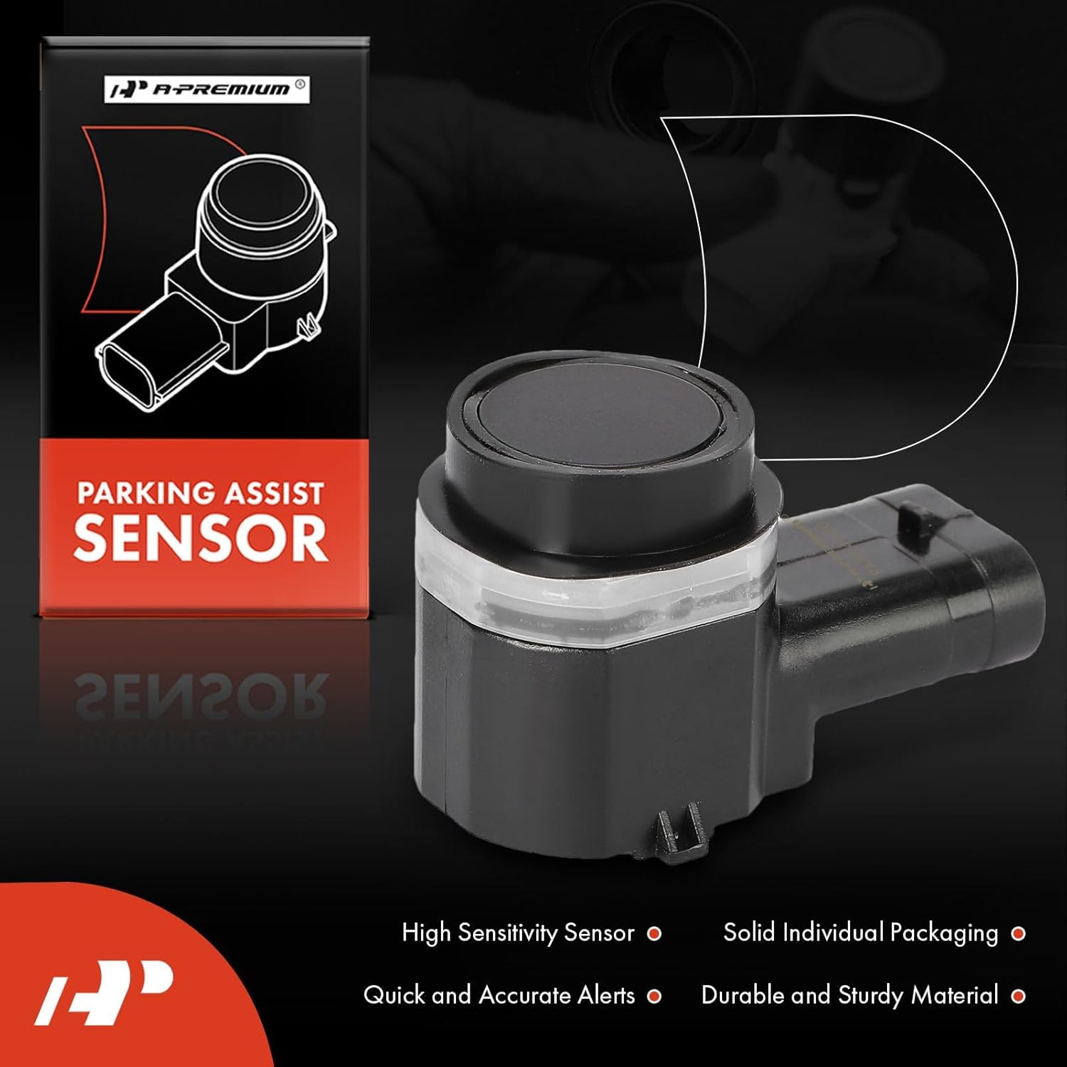 A-Premium Reverse Backup Parking Assist Sensor Compatible with Select Volvo Models - XC90 2007-2014, Replace# 31341637