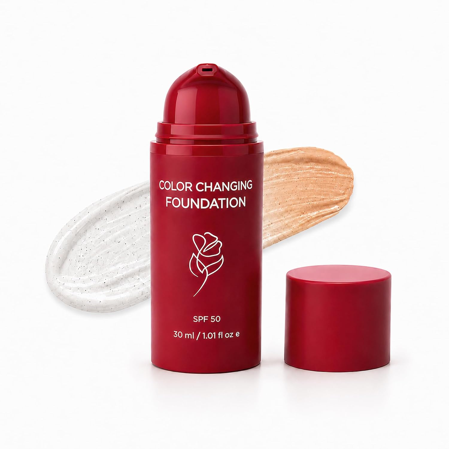 Color Changing Foundation – Self Adjusting Liquid Foundation, Skin Tone Adapting, Natural Finish, Blurs Fine Lines, All Skin Types, 1.01 Fl Oz (1 Pack)