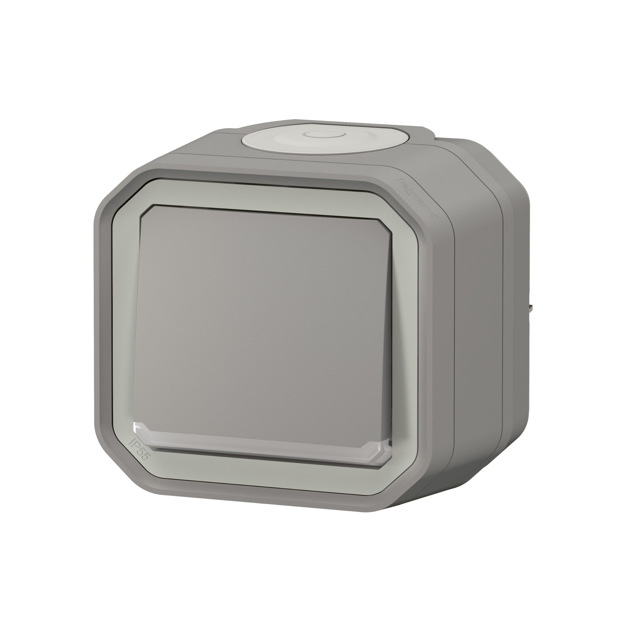 LEGRAND przełącznik światła LED z wodoodpornym wskaźnikiem Plexo Grey 10A 250~ IP55 IK08 dostarczany kompletny do montażu wystającego