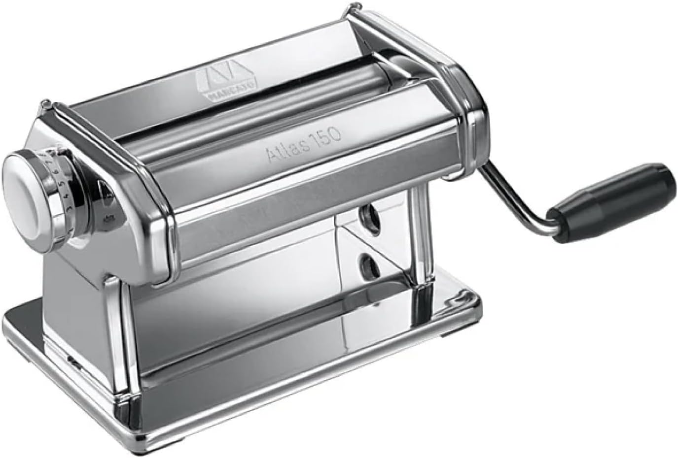 Marcato Atlas 8340 Pasta Dough Roller, Silver, Includes 150-Millimeter Roller with Hand Crank and Instructions
