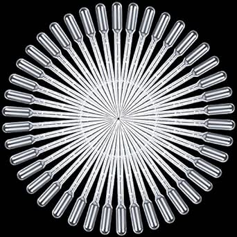 110pcs 3ml Pipette, Teenitor Top Quality Disposable Pipettes Graduated Transfer Pipettes 3ml Eye Dropper for Essential Oil Pipette Makeup Tool