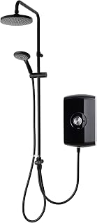 Triton Showers GEAMDU93 Amore DuElec | Shower Electric | 9.5KW | Black Gloss I Electrical Showers | With Showerhead and Anti Twist Hose | Rainfall Shower Head | For Bathrooms
