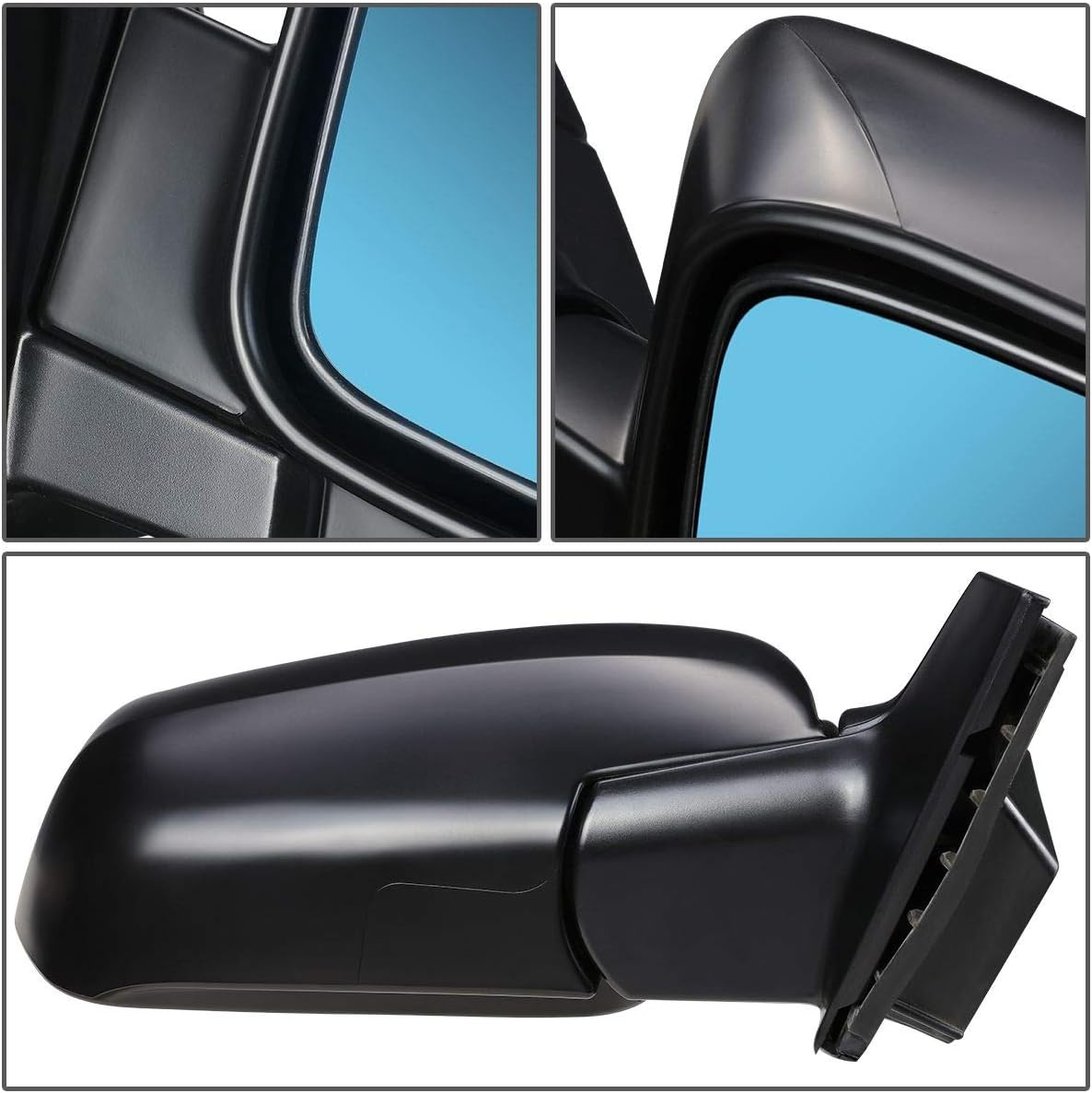 DNA Motoring OEM-MR-AC1321103 Factory Style Powered Adjustment Mirror Heated Glass Right Side Door Mirror Compatible with 02-06 MDX