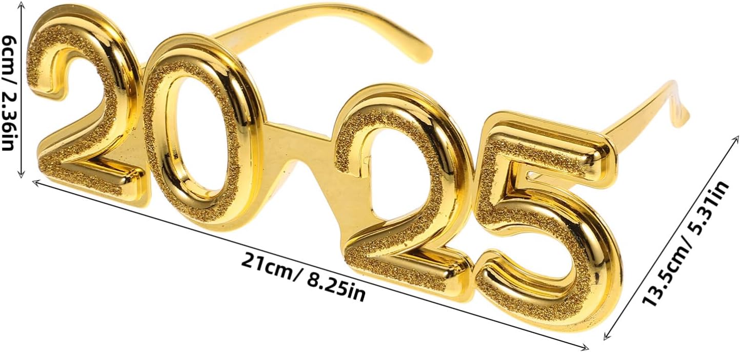 Year Party Eyewear Stylish Design Decorative Glasses for Festive Celebrations Material for Year Eve Events and Celebrations