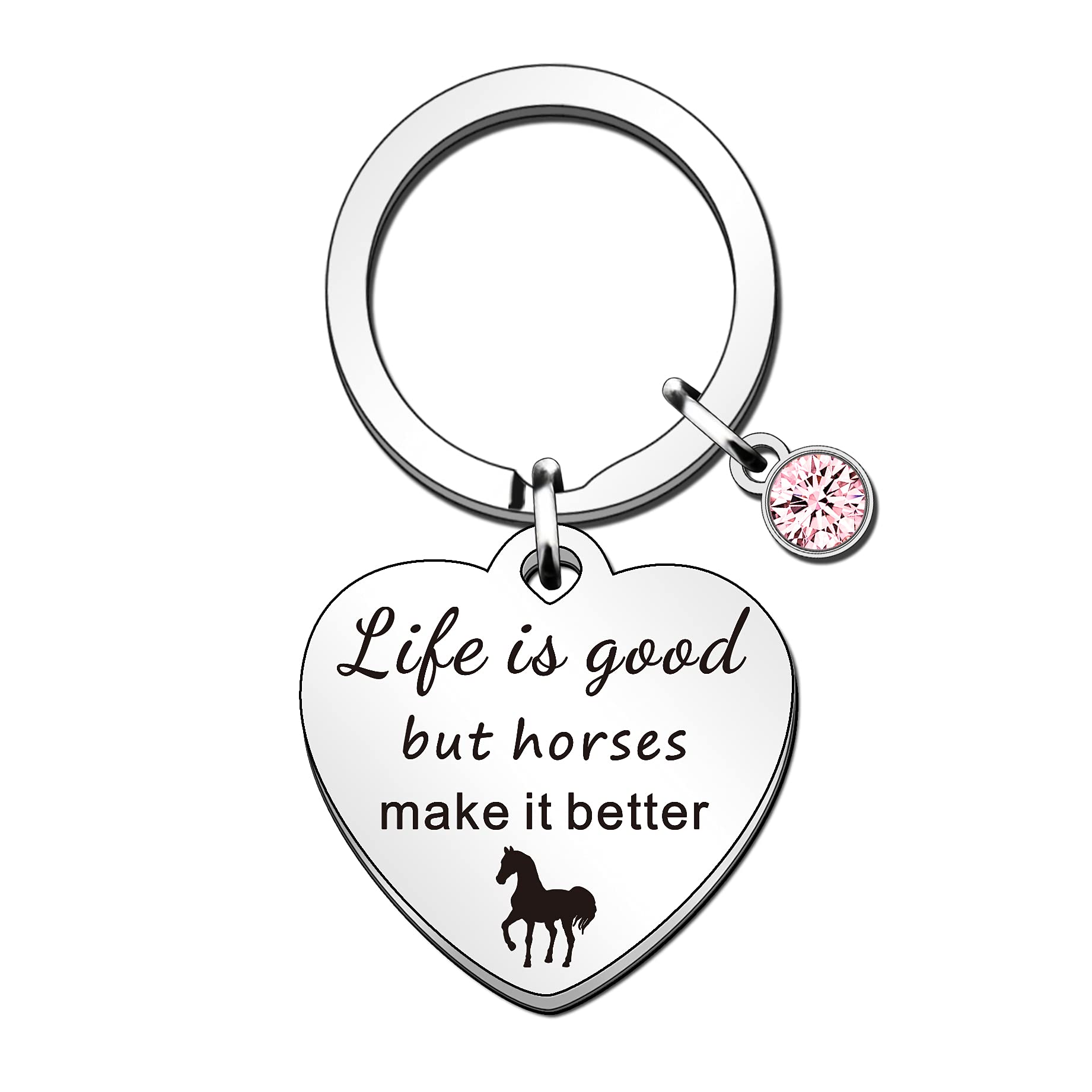 SMARGOLife is Good But Horses Make it Better - Cute Funny Horse Lover Gifts Keyring for Women Bedroom Best Friend Friendship Keychain Gift