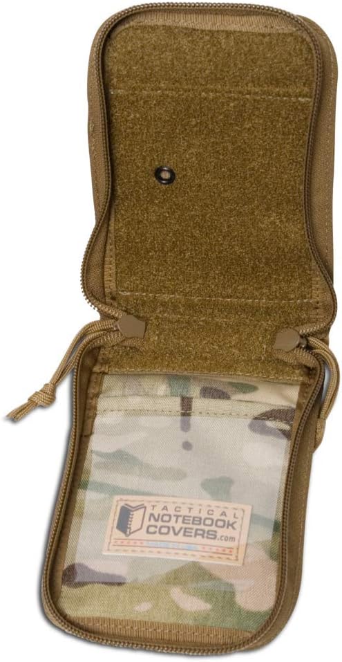 TACTICAL NOTEBOOK COVERS Tactical 3x5 Cover System | Zippered with 4 Pleated Pen/Marker Slots | Fits 3.5x5" Notepad | EDC Organizer for Field Use & Tactical Gear - Multicam