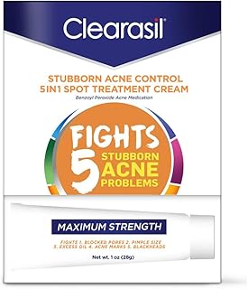 Clearasil Stubborn Acne Control, 5in1, Spot Treatment Cream, 1 oz. (Packaging may vary)