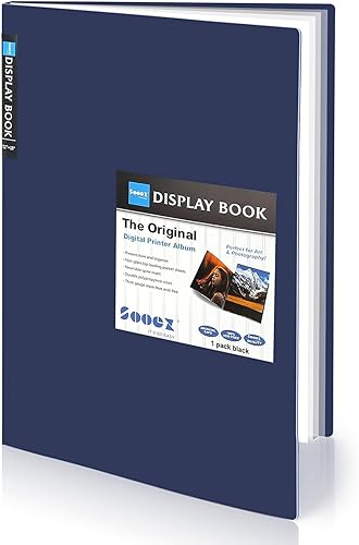 Miniatura 17 de Sooez Portafolios de arte de 11 x 17 pulgadas, carpeta grande con 30 bolsillos y hojas interiores negras, 60 páginas, libro de presentación de 11 x