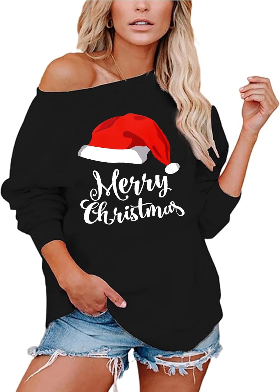 Roshop St Patricks Day Shirts Women Off Shoulder Long Sleeve Slouchy Lucky Irish Shamrock Holiday Sweatshirts - Image 3