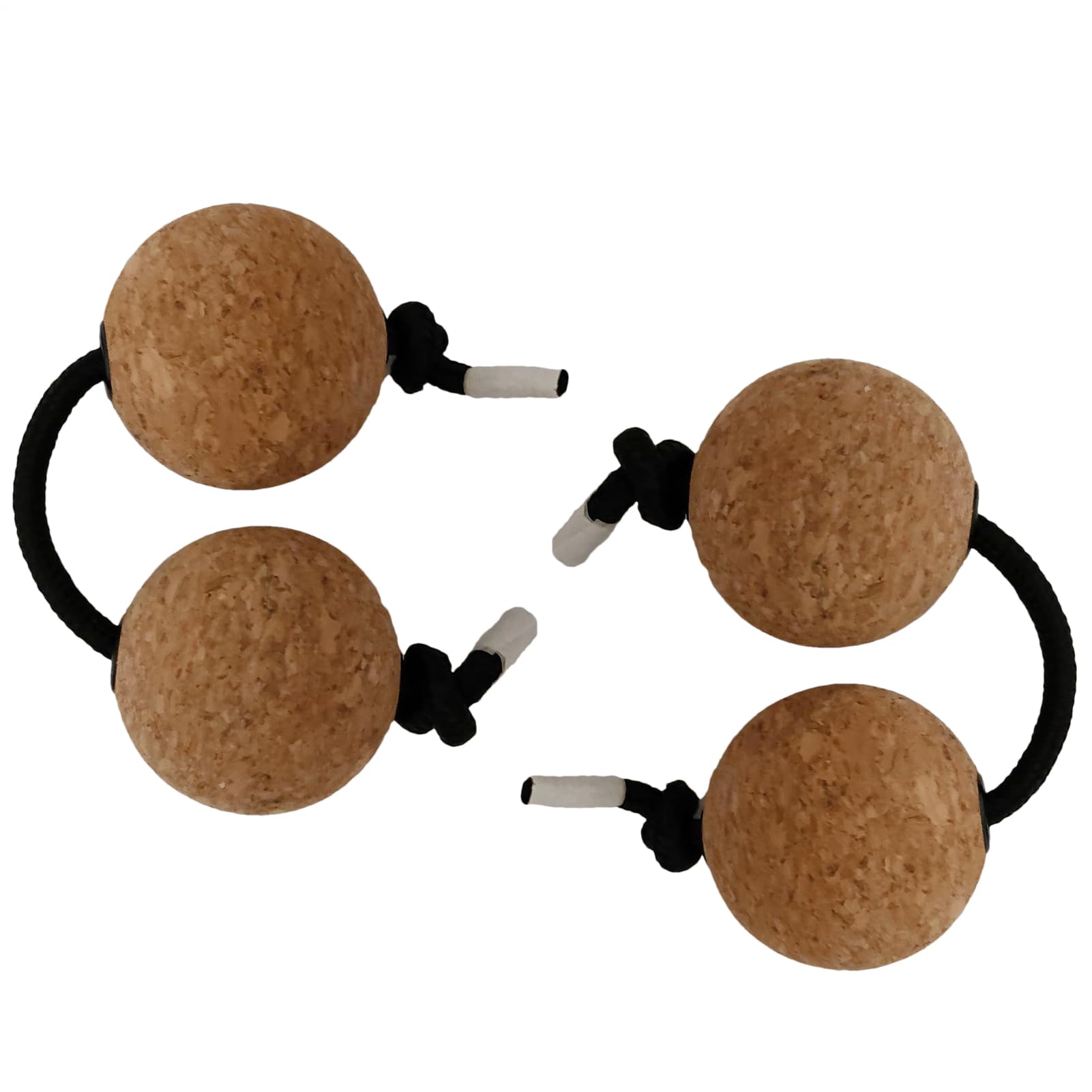 Asalato - Set di ritmiche in sughero, 5 cm, con impugnatura a mano, palla kashaka con suono di sabbia, corda regolabile, strumento ritmico Kashaka per musica teatrale e insegnamento