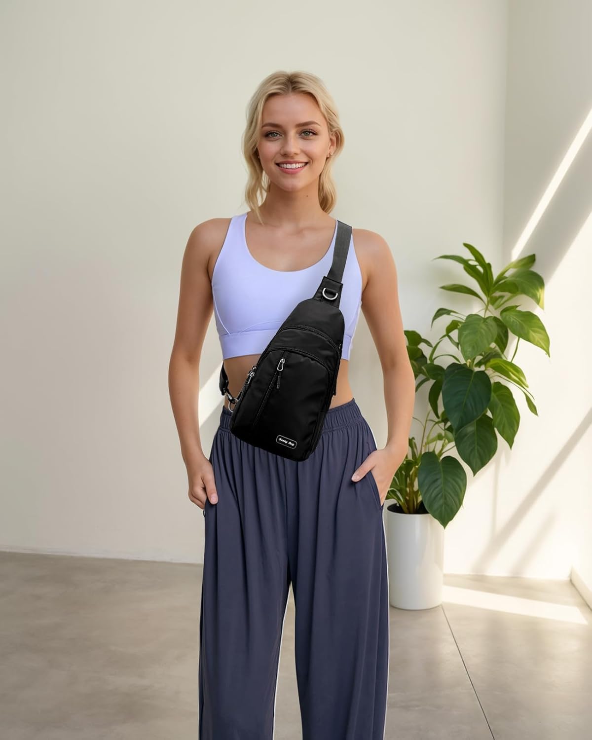 Seoky Rop Small Sling Bag Crossbody for Men Women One Strap Shoulder Cross Body Bag Sling Backpack for Travel - Image 2