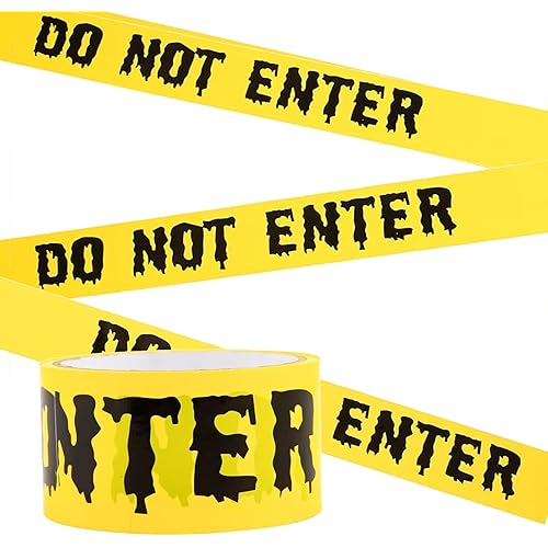 1.9inch x 82Feet Halloween Decorations Caution Tape Roll Halloween Caution Tape Halloween Tape Scary Warning Tape for Halloween Party Decorations Indoor Outdoor