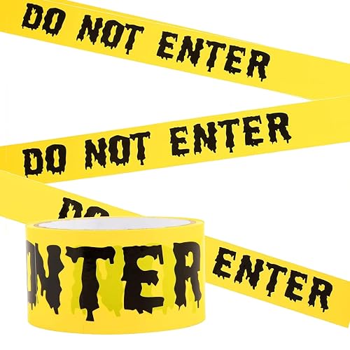 1.9inch x 82Feet Halloween Decorations Caution Tape Roll Halloween Caution