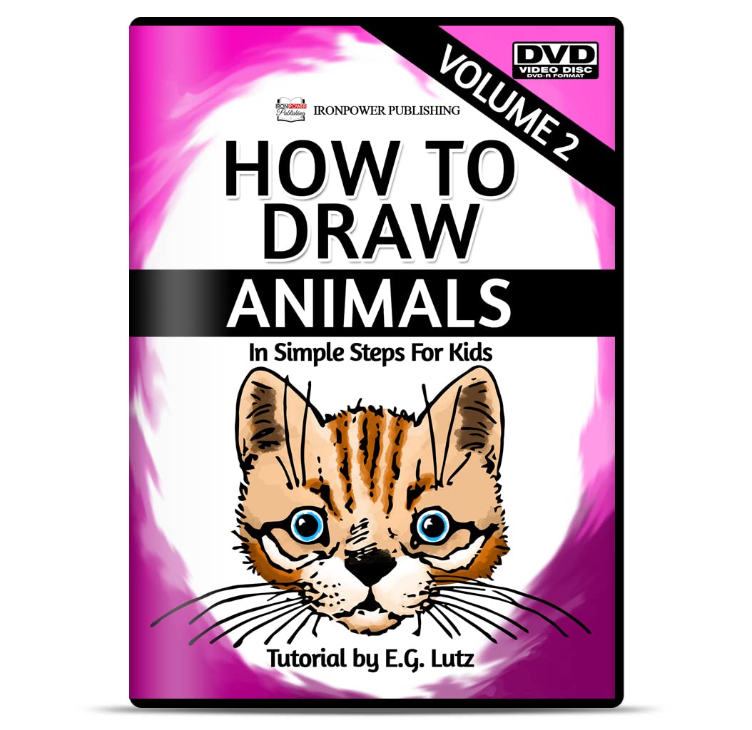 How to Draw Animals in Simple Steps for Kids Vol. 2 - Easy Step by Step Drawing Lessons DVD Video Tutorial by E.G. Lutz