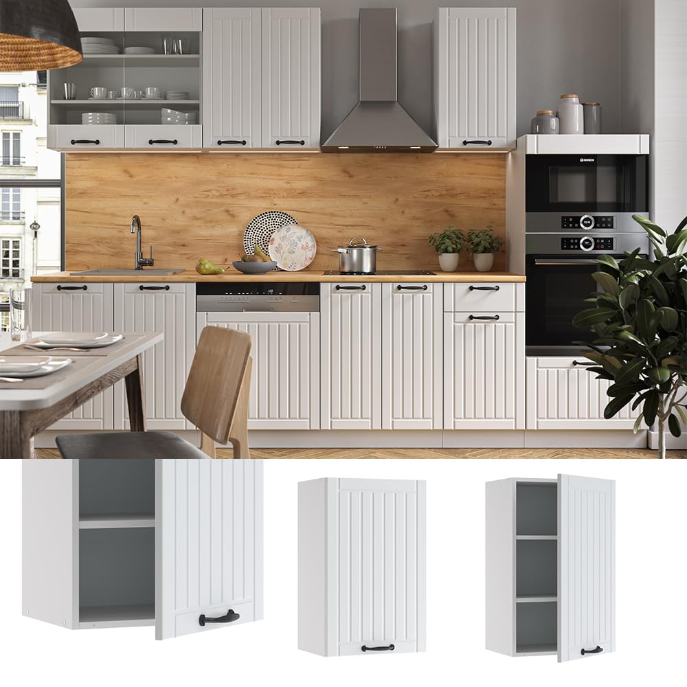 Vicco Armario Colgante Fame-Line, Blanco casa de Campo, 45 cm, para Combinar con Otros módulos de la Serie Fame-Line