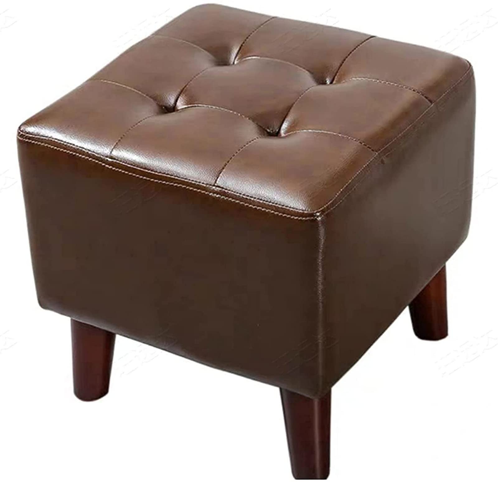 Tabouret bas ottoman marron petit banc de canapé pour couloir et bureau d'intérieur