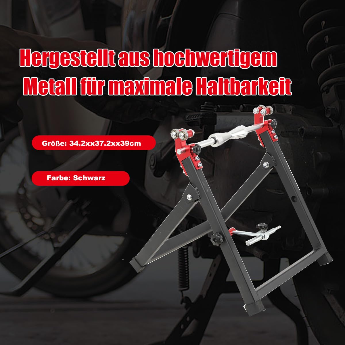 5 * 23 Radwuchtmaschine, Motorrad-Radauswuchtmaschine Rad Static Balancer Zentrierständer Halter, Auswuchtvorrichtung Wuchtmaschine Wuchtbock Auswuchtgerät, faltbares Design