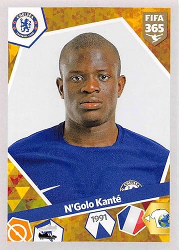 2017-18 Panini FIFA 365 Stickers Soccer #146 N'Golo Kante Chelsea Official Smaller Than Trading Card Sized Album Sticker in Raw (NM or Better)