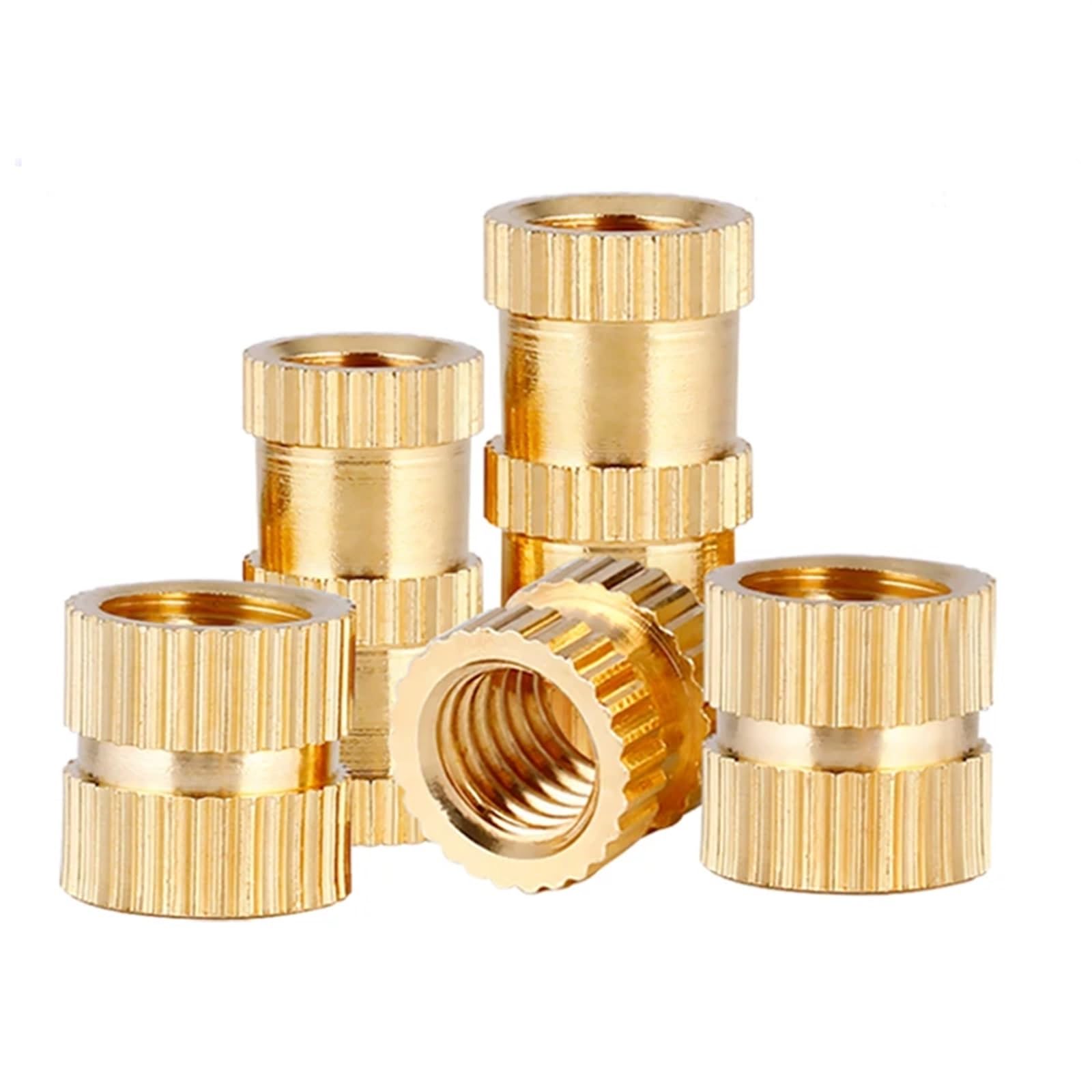 Tuercas Moleteadas de Latón Tuercas de inserción de latón fundido en caliente, Tuercas moleteadas, moldeo por calentamiento, insertos de rosca de cobre, M2, M2.5, M3, M4, M5, M6, M10, 100/50/10 Uds.(1