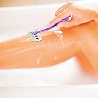 Vista 6 de BIC Soleil Sensitive - Maquinilla de afeitar desechable para mujer, triple hoja, cuenta de 3 maquinillas de afeitar, con aloe vera para un afeitado