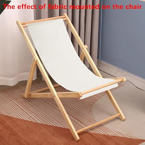 Miniatura 3 de GORGECRAFT 2 sillas de lona de repuesto para playa, color blanco, para exteriores, plegables, de tela, de 47.2 x 16.9 in, silla reclinable para