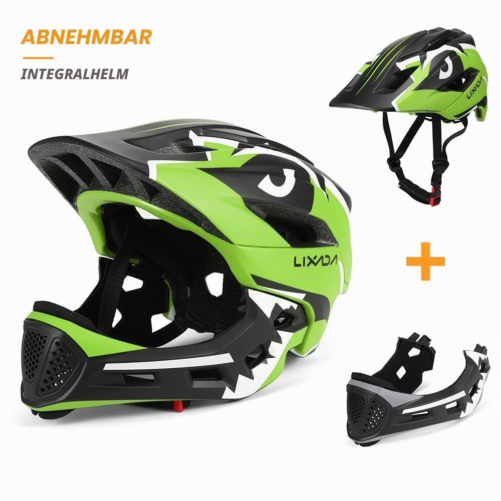 Lixada Kinder Abnehmbarer Integralhelm, Kinder Sportschutzhelm zum Radfahren Skateboarding Rollschuhlaufen