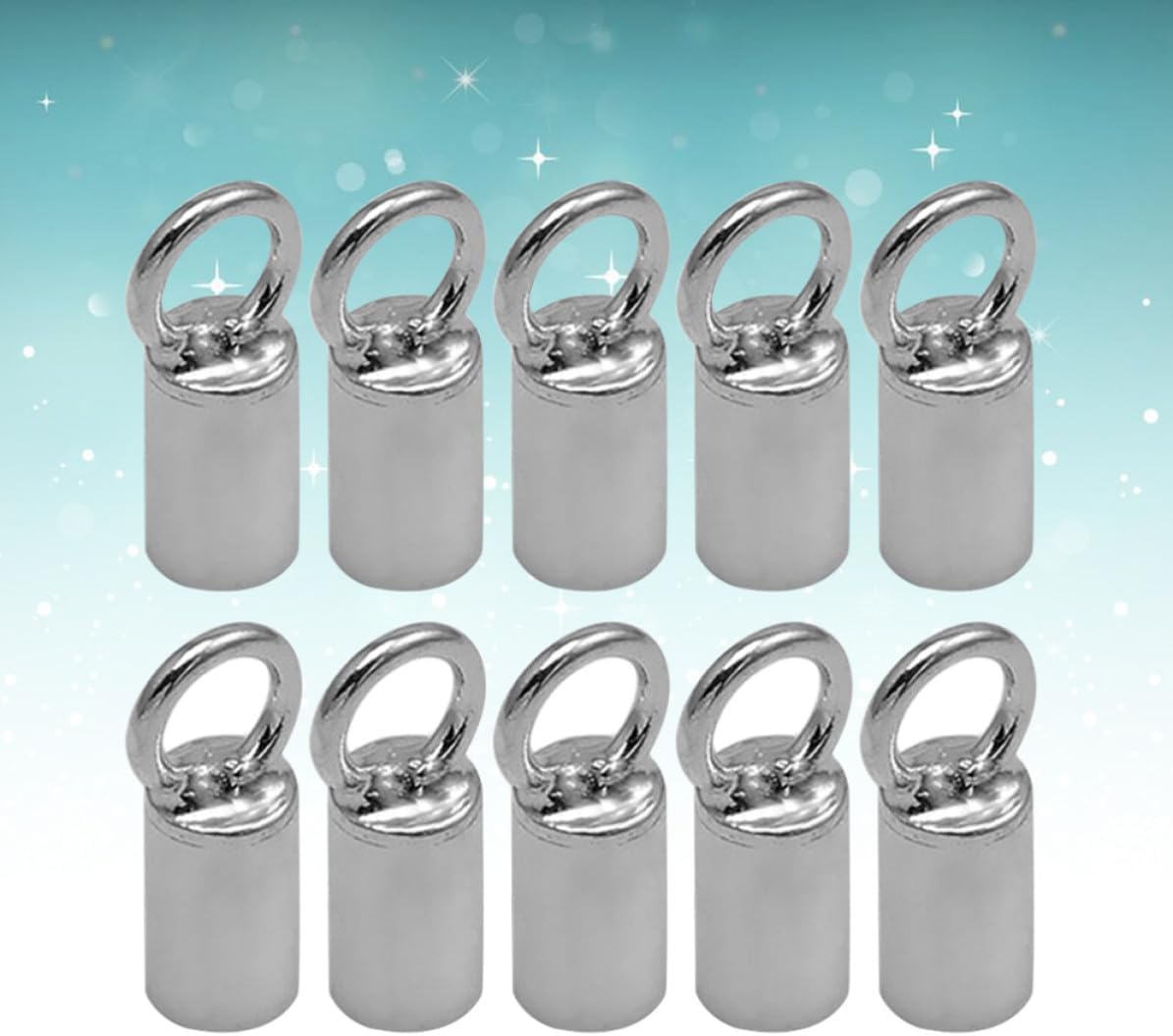 10pc Silver Jewelry Connector Tube for Necklace Bracelet DIY