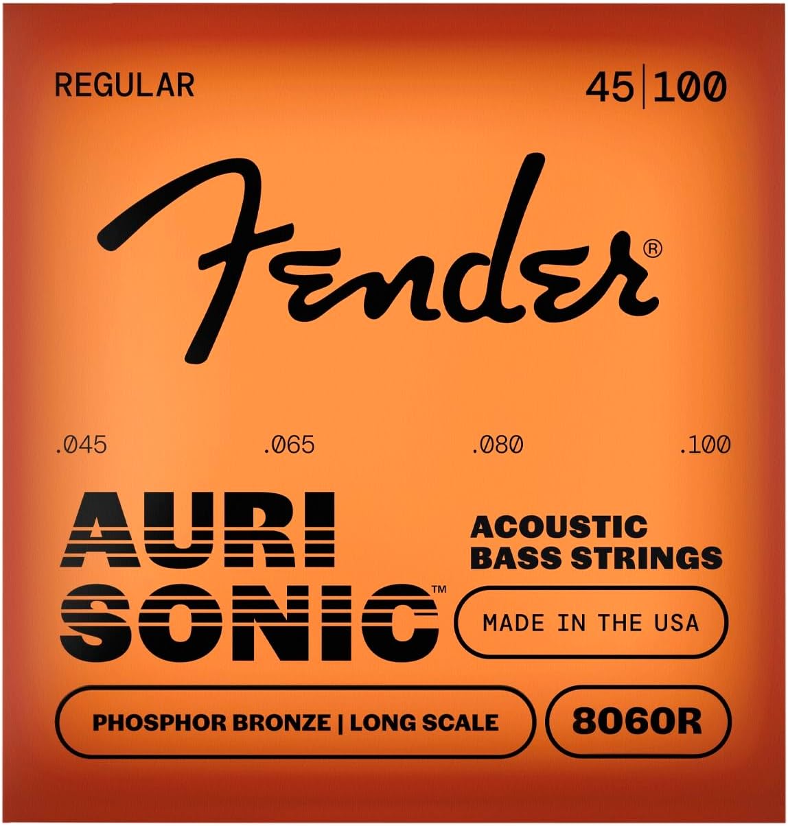Fender 8060 Acoustic Bass Strings, Phosphor Bronze, Long Scale .045-.100