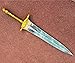 Moonlight Greatsword 53in Glowing Fantasy Sword Replica - Frost-Blue Fiberglass Cosplay Prop with Rune Engravings, Wall Mount Display Art for RPG Fans (Blunt Edges & Shatterproof)