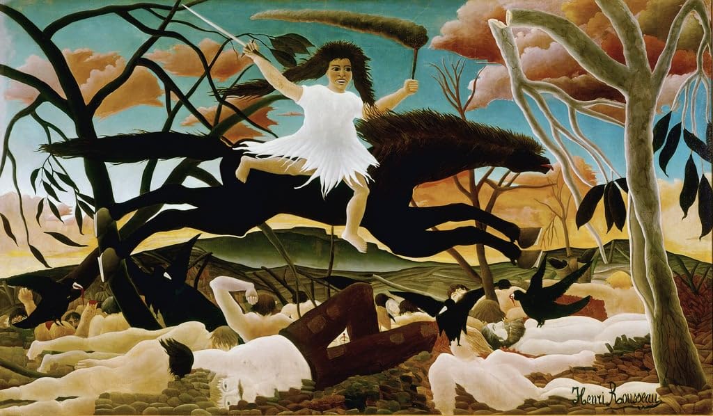 Tableau la guerre Henri Rousseau impression grand format 60x90 - 5