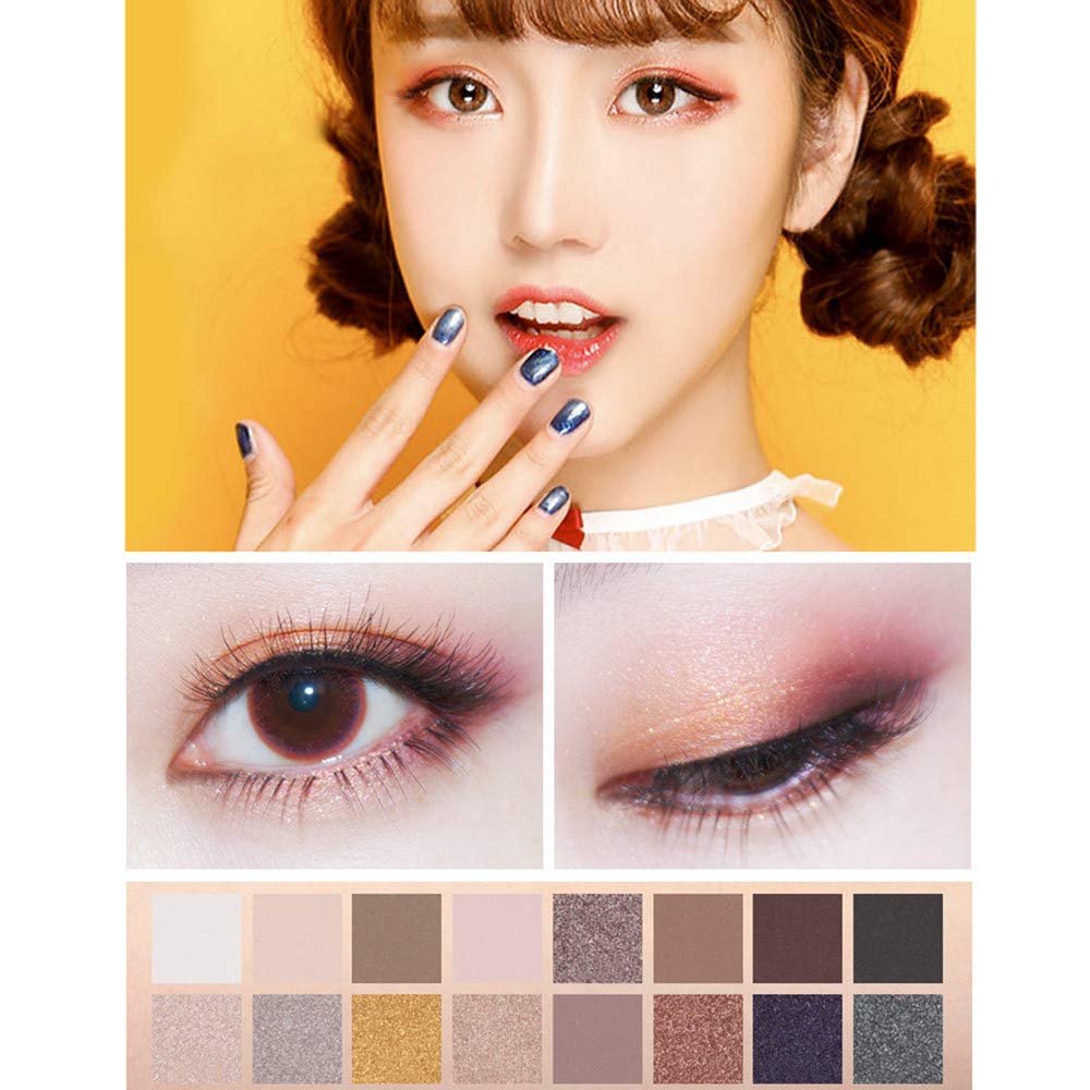 UOKNICE Eye Shadow for Women, Beauty Fashion 16 Colors Luxury Golden Matte Nude Palette Cosmetic Makeup Eyeshadow