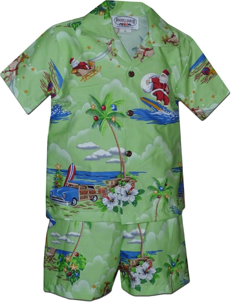 Pacific Legend Christmas Hawaiian OutfitToddler Boys
