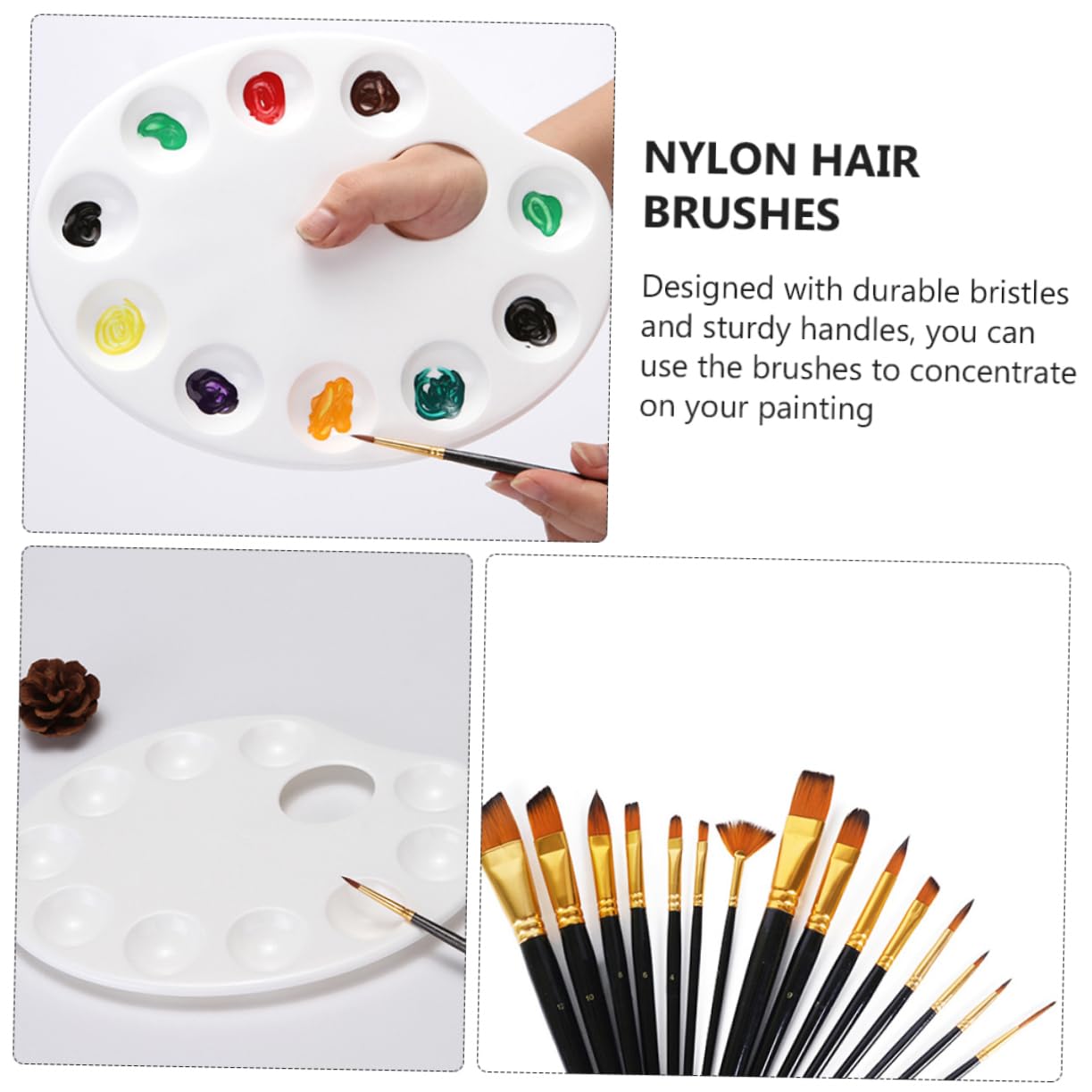 Pinceles De para Artística Pinceles De Dibujo Mango De Madera para Mujeres Estudiantes