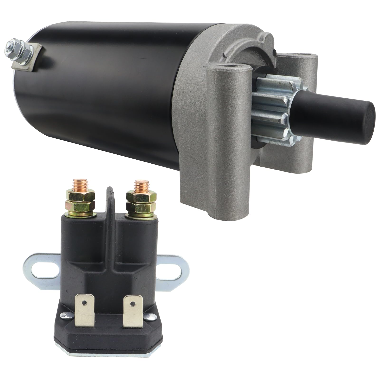 STABSOLI Starter Motor & Solenoid Relay for Kohler Courage Engines for Cub Cadet i1050 i1046 06-12, SLT1554 SLT1550 05-06, LT1046 LT1045LE 05-06, 1999