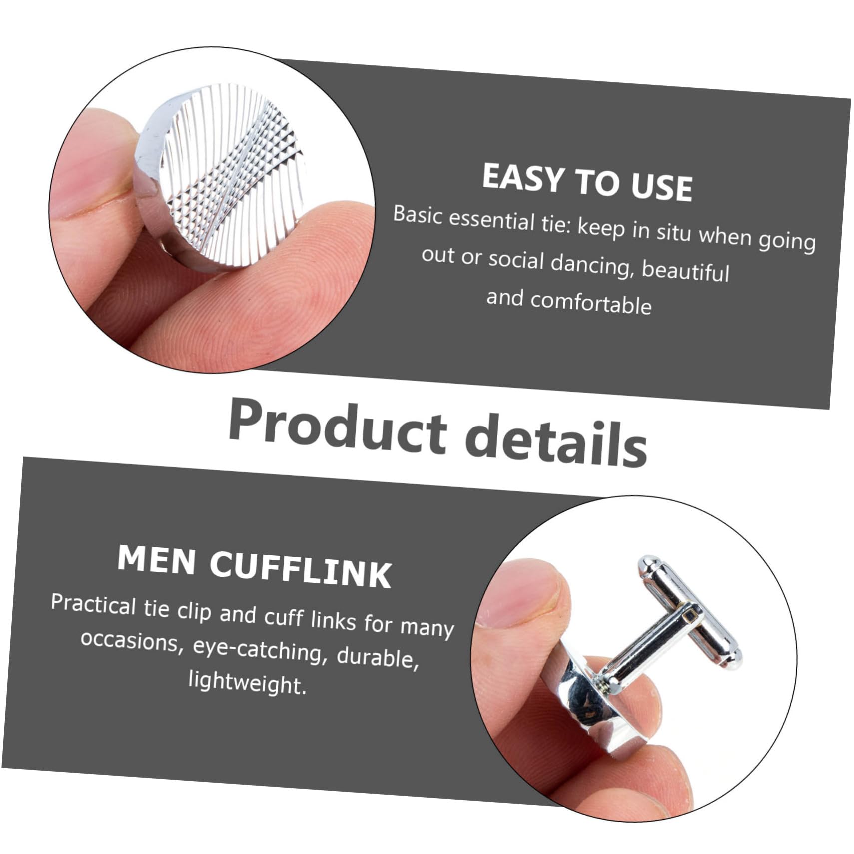 Beavorty Herren Manschettenknöpfe Set Krawattenklammern Classic Design Für Anzüge Für Hochzeiten Business Events Stilvolle Accessoires Für Modebewusste Männer